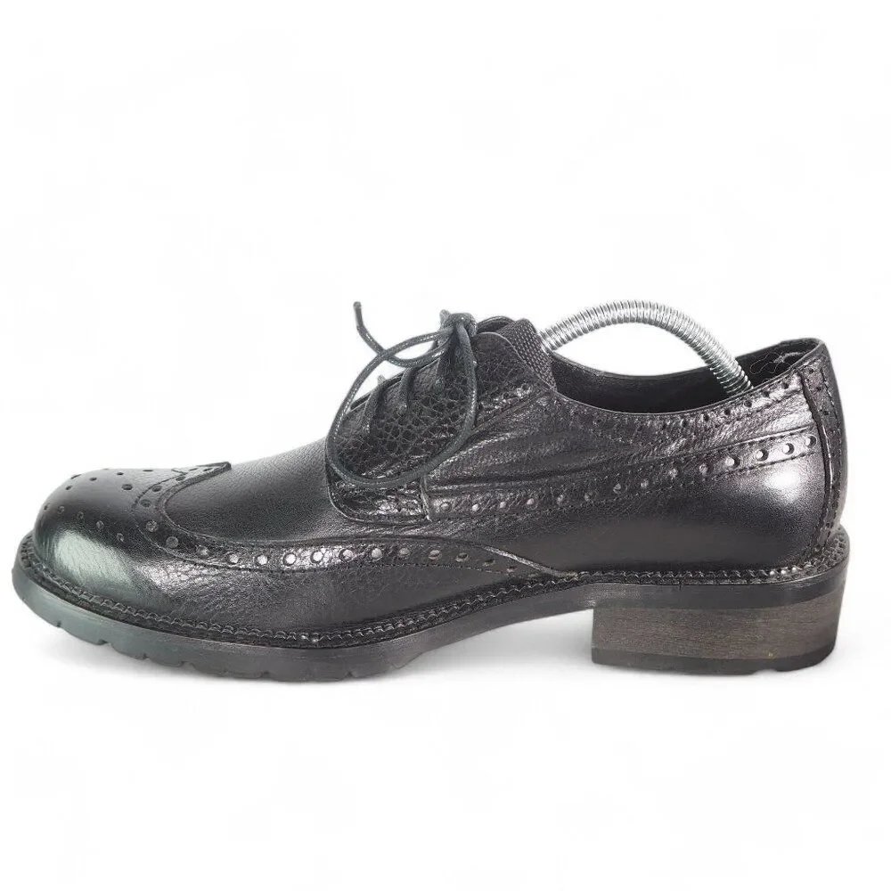 Donald by Donald J. Pliner Brad Wingtip Leather‎ Oxfords Black Men's 9